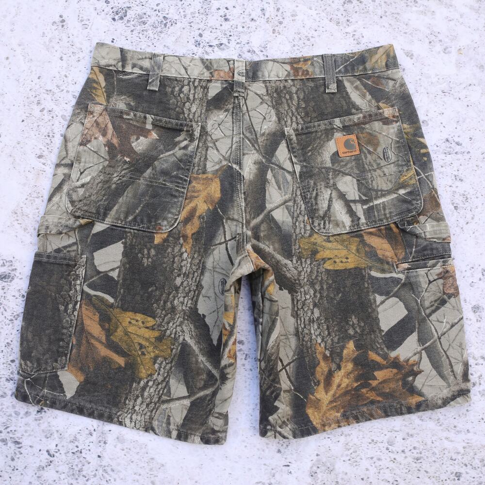 NWOT Vintage Carhartt B191 CMO Realtree Camo Carpenter Shorts Size 36